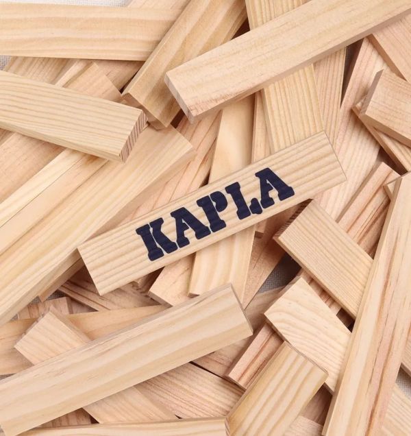 KAPLA 精靈積木-原木積木1000PCS(含附輪木箱)*原廠正貨 