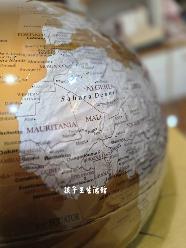 17吋外銷熱銷款金色站立式地球儀(英文版) 