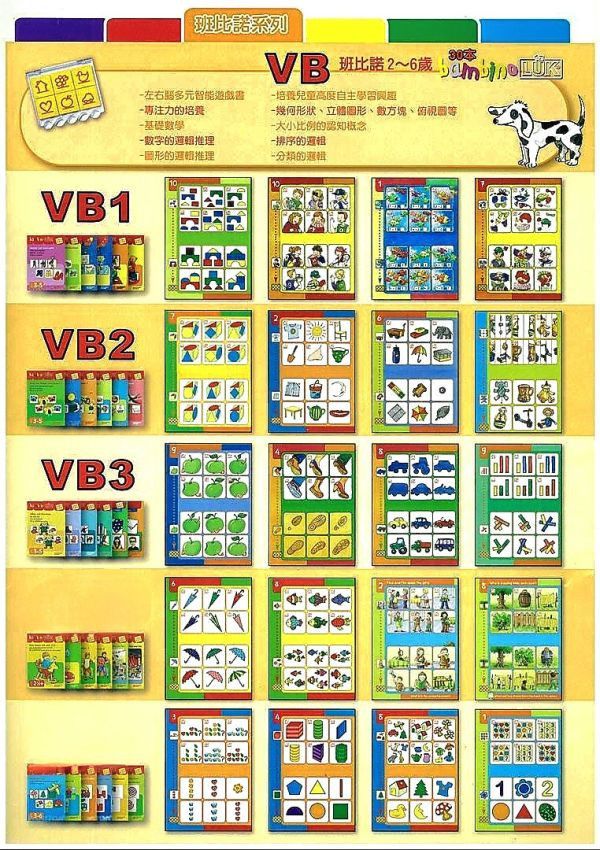 湘荷妹妹粉絲專屬優惠【德國LÜK】VB班比諾30冊完整系列-贈送操作板 再送德國數學邏輯桌遊 LÜK VB, 班比諾系列, 德國邏輯教具, 幼兒操作書, 幼兒邏輯教材, 幼兒基礎學習, 早教教具推薦, 腦力開發遊戲書, 幼兒觀察訓練, 幼兒分類練習, 幼兒圖形邏輯, 幼兒智能發展, 幼兒教具大全套, 幼兒啟蒙學習書, 操作板互動書