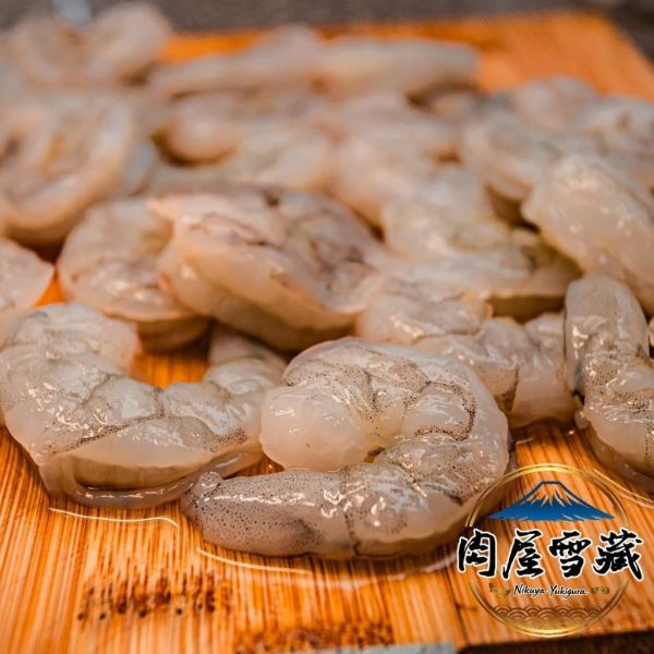 【肉屋雪藏】割背草蝦仁2L 草蝦仁、肉屋雪藏、2L蝦仁、割背蝦仁、1公斤蝦仁、HACCP海鮮、ISO22000食材、真空夾鍊袋蝦仁