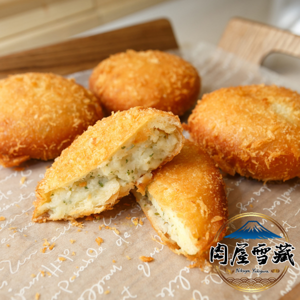 【肉屋雪藏】男爵可樂餅-原味 男爵可樂餅、北海道可樂餅、日本可樂餅推薦、馬鈴薯可樂餅、氣炸鍋可樂餅、丸三食品、肉屋雪藏、冷凍點心推薦、日本進口食材、日式炸物