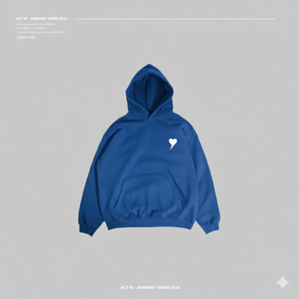 限定藍 ACT-01 SUNONE1 LOGO Hoodie 