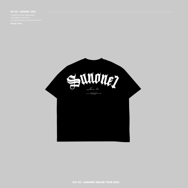 黑色 SUNONE1 SS ACT-2 T-SHIRT 