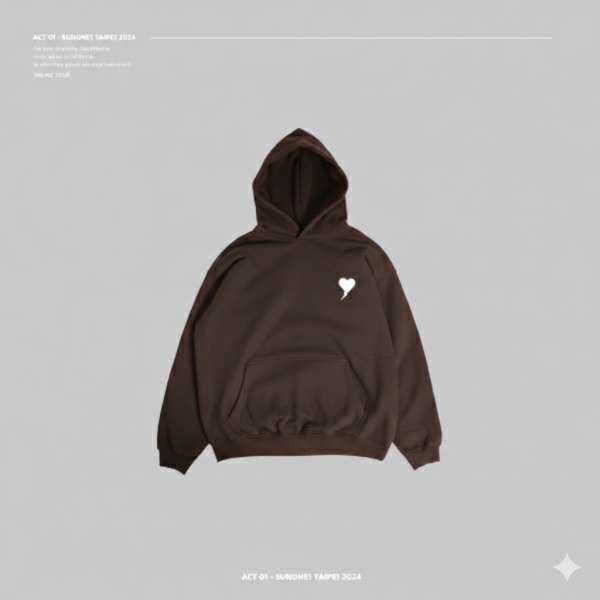 限定棕 ACT-01 SUNONE1 LOGO Hoodie 