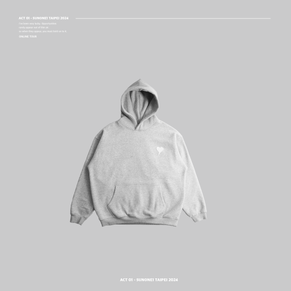 (預購)灰色ACT-01 SUNONE1 LOGO Hoodie 