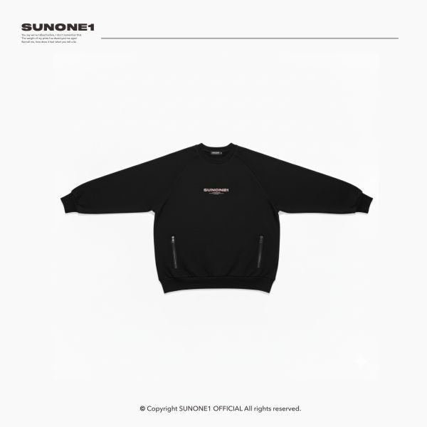 ACT-04 SUNONE1 BlACK PINK LOGO boxy Top 