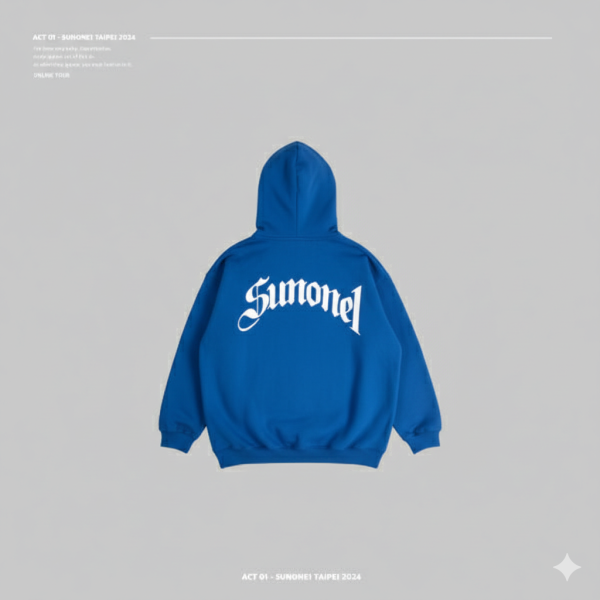 限定藍 ACT-01 SUNONE1 LOGO Hoodie 