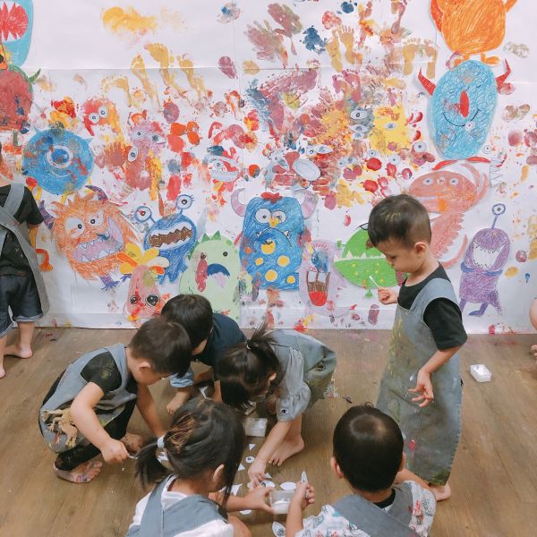 2024年 十月 萬聖節活動 家長共學,台中畫室,立案教室,小孩塗鴉