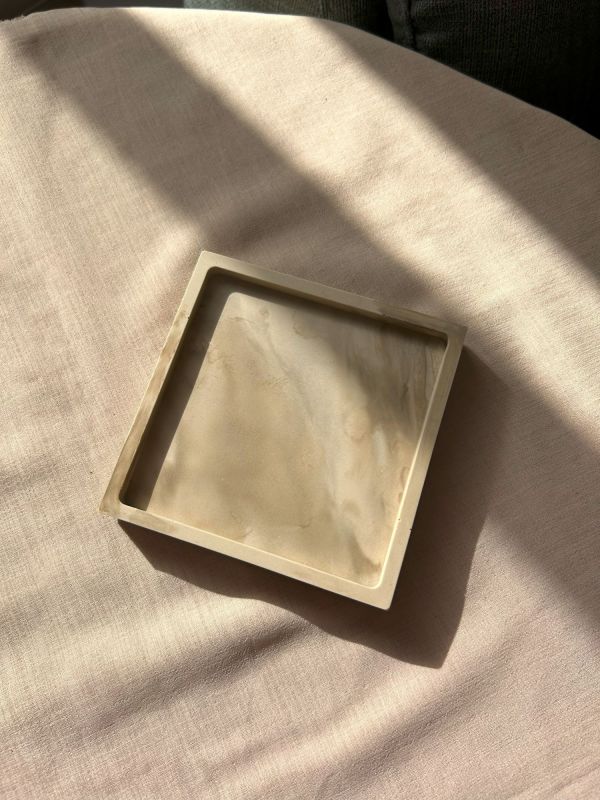 正方形 爵石置物盤 
