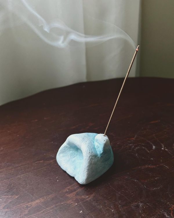 水泥手捏線香座 手作,水泥,線香,線香座,薰香,療癒,冥想