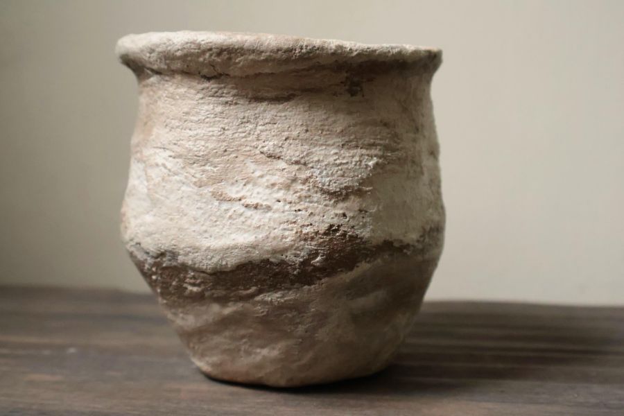 大地系列 斑駁灰咖甕 手作,水泥,盆器,植栽,多肉,植物,盆栽,居家裝飾,水泥盆器