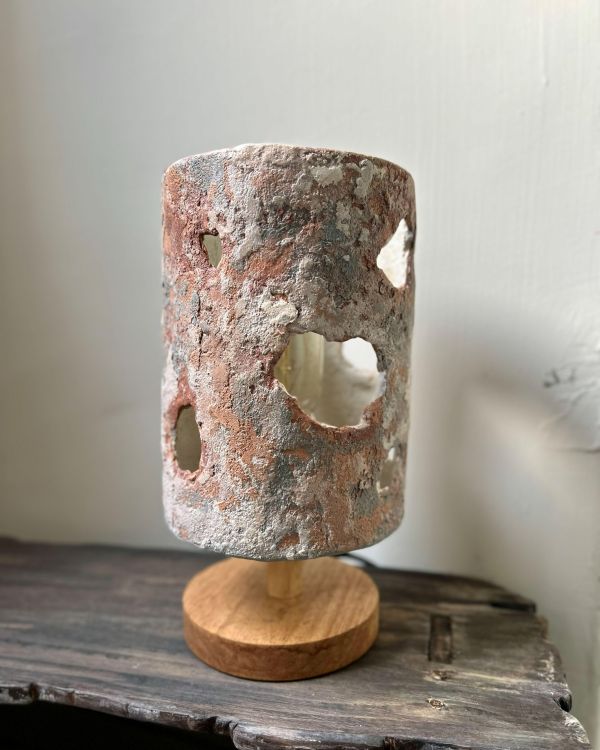 水泥質感桌燈 珊瑚 檯燈,桌燈,手作,水泥,燈,居家裝飾,夜燈