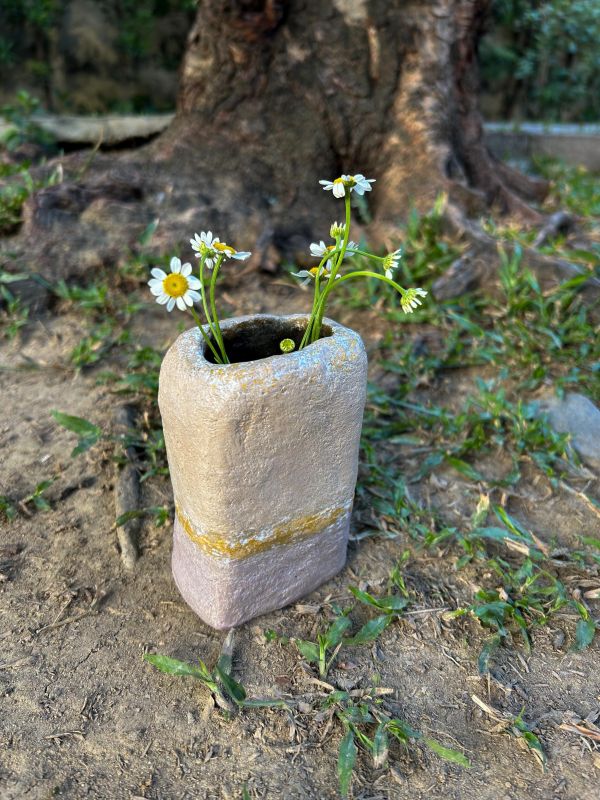 日界晨土方瓶 水泥,花器,花,鮮花,花瓶