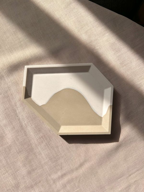 多邊形 爵石置物盤 手作,爵石,環保礦物樹酯,置物盤,飾品盤,居家裝飾,杯墊,多邊形
