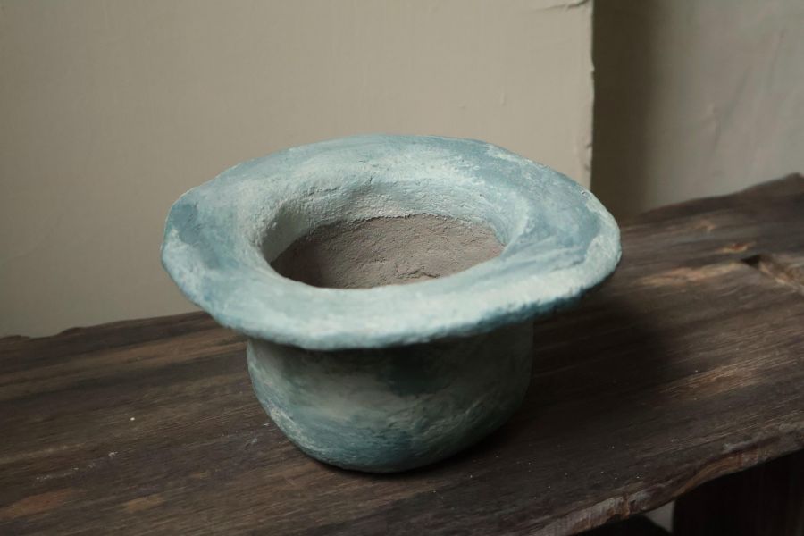 大地系列 浪花藍 手作,水泥,盆器,植栽,多肉,植物,盆栽,居家裝飾,水泥盆器