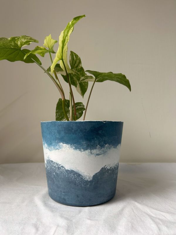 梯形圓 (5吋) 手作,水泥,盆器,植栽,多肉,植物,觀葉,塊根,蕨類,盆栽,居家裝飾
