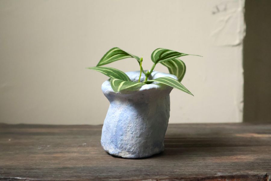 大地系列 暈染紫靛 手作,水泥,盆器,植栽,多肉,植物,盆栽,居家裝飾,水泥盆器