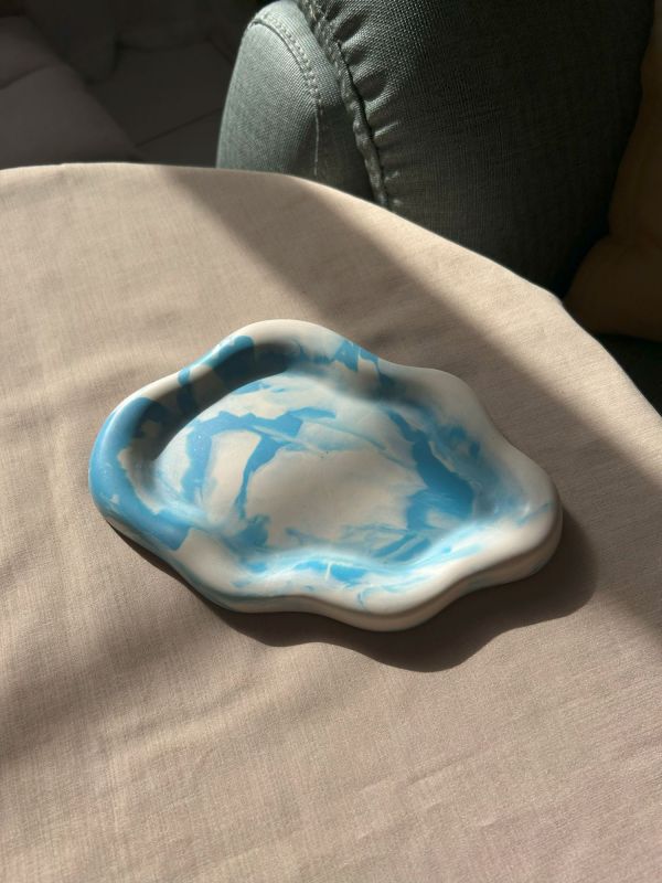 雲朵 爵石置物盤 手作,爵石,環保礦物樹酯,置物盤,飾品盤,居家裝飾,杯墊,雲朵
