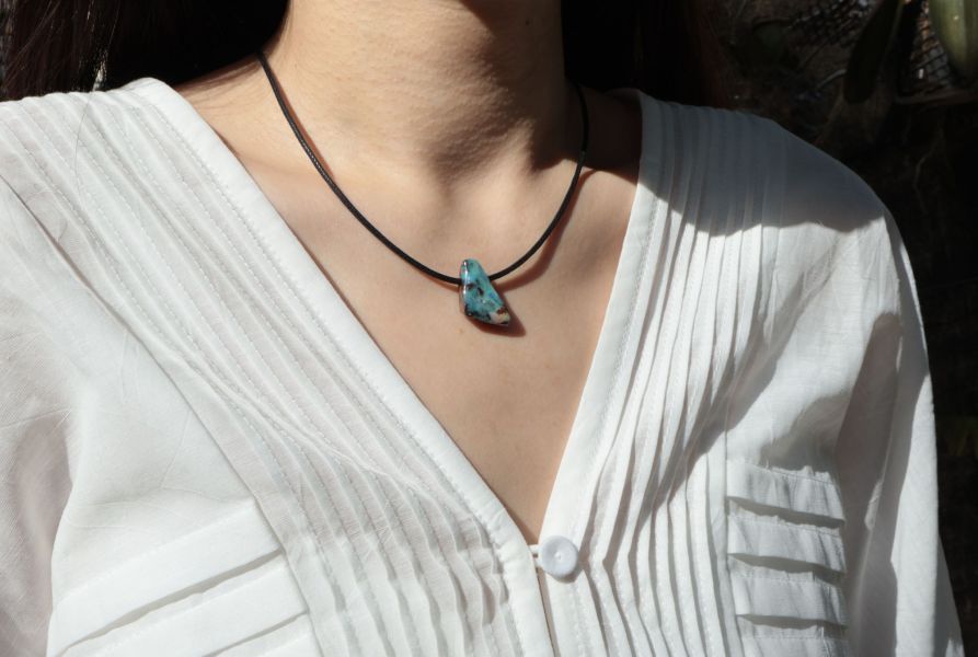 礫背蛋白石原石項鍊A 礫背蛋白石,原石,項鍊,水晶,飾品,礦石