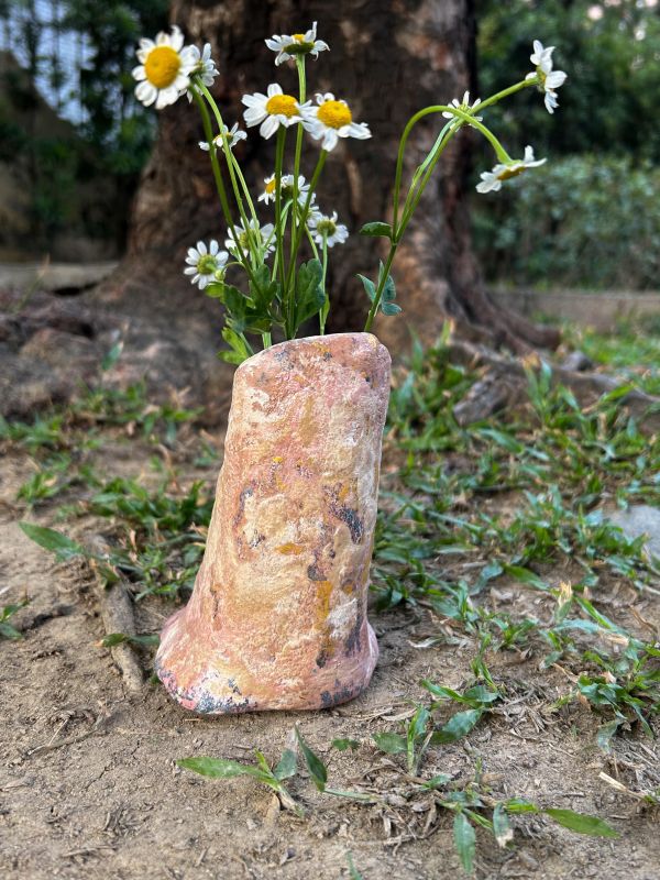 野焰火山瓶 水泥,花器,花,鮮花,花瓶