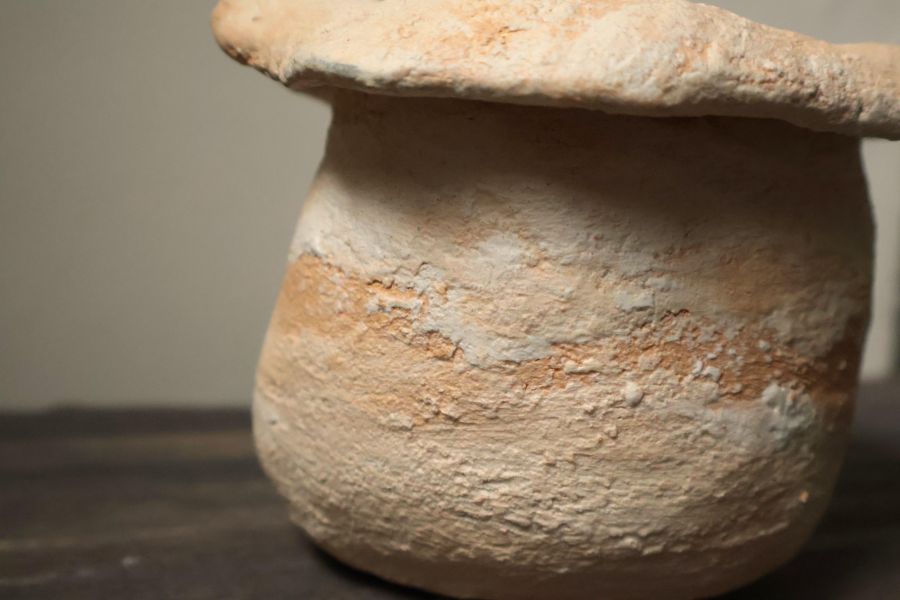 大地系列 斑駁橘黃福袋 手作,水泥,盆器,植栽,多肉,植物,盆栽,居家裝飾,水泥盆器