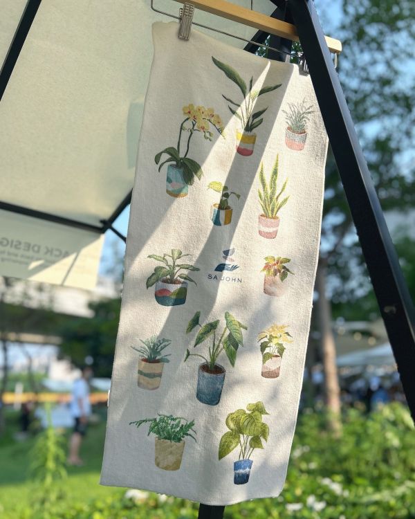 莎醬盆器圖鑑毛巾 植物,植栽,盆器,毛巾,擦手巾,家飾