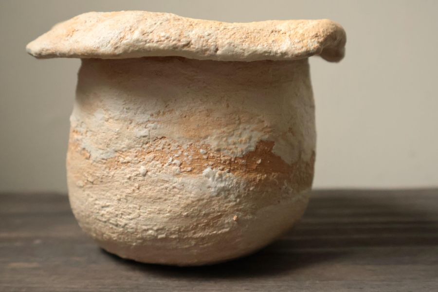 大地系列 斑駁橘黃福袋 手作,水泥,盆器,植栽,多肉,植物,盆栽,居家裝飾,水泥盆器