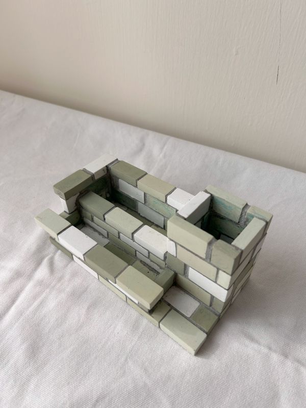 文具收納厝 橄欖綠 彩磚,文具,收納,水泥,家飾,手作