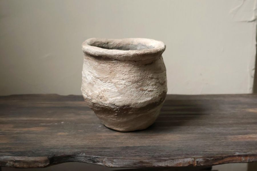 大地系列 斑駁灰咖甕 手作,水泥,盆器,植栽,多肉,植物,盆栽,居家裝飾,水泥盆器