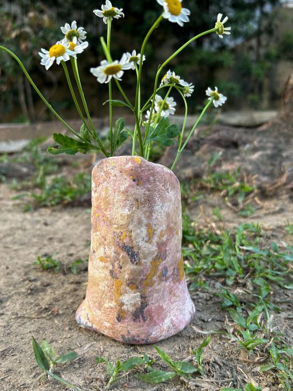 野焰火山瓶 水泥,花器,花,鮮花,花瓶