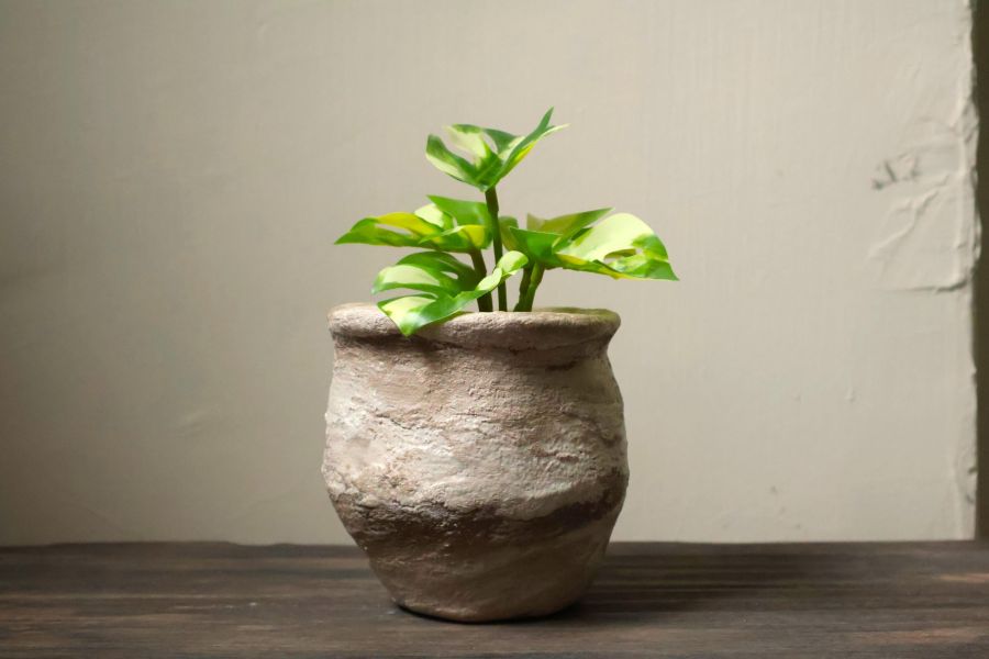 大地系列 斑駁灰咖甕 手作,水泥,盆器,植栽,多肉,植物,盆栽,居家裝飾,水泥盆器