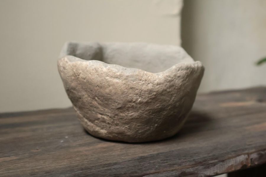 大地系列 灰咖胎球碗 手作,水泥,盆器,植栽,多肉,植物,盆栽,居家裝飾,水泥盆器