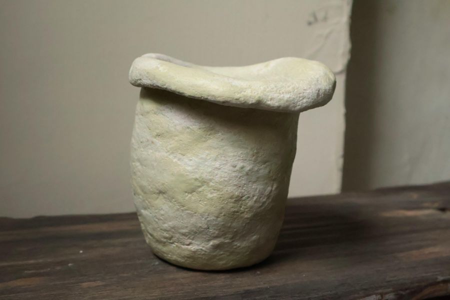 大地系列 暈染草綠 手作,水泥,盆器,植栽,多肉,植物,盆栽,居家裝飾,水泥盆器