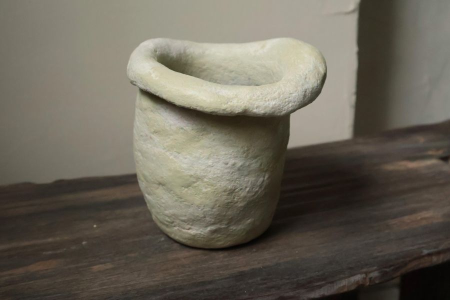 大地系列 暈染草綠 手作,水泥,盆器,植栽,多肉,植物,盆栽,居家裝飾,水泥盆器