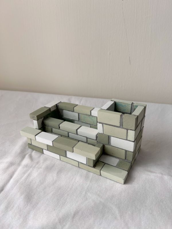 文具收納厝 橄欖綠 彩磚,文具,收納,水泥,家飾,手作