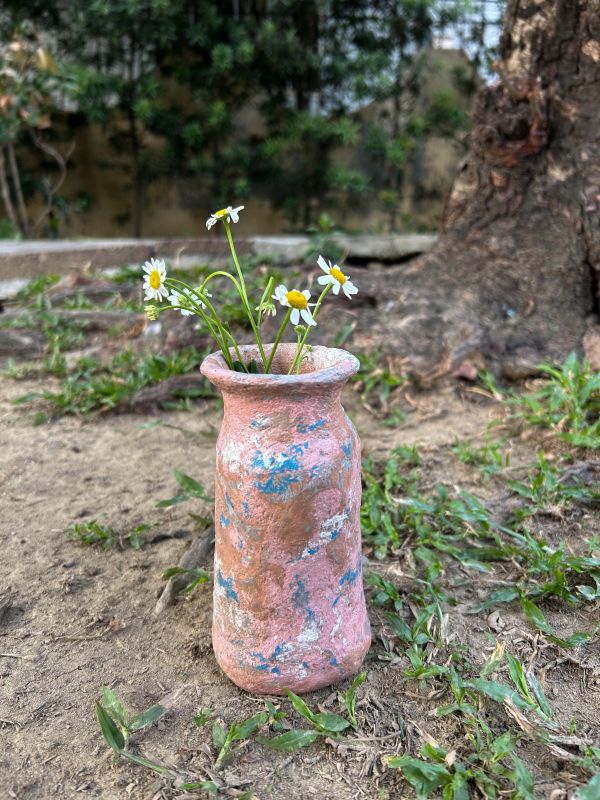夕陽之海牛奶瓶 水泥,花器,花,鮮花,花瓶