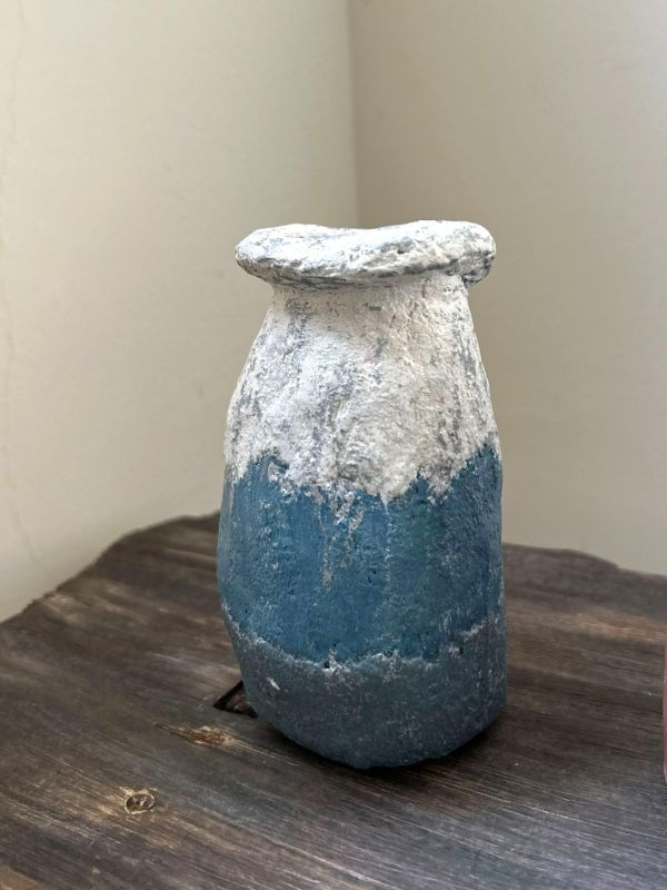 藍海牛奶瓶 水泥,花器,花,鮮花,花瓶