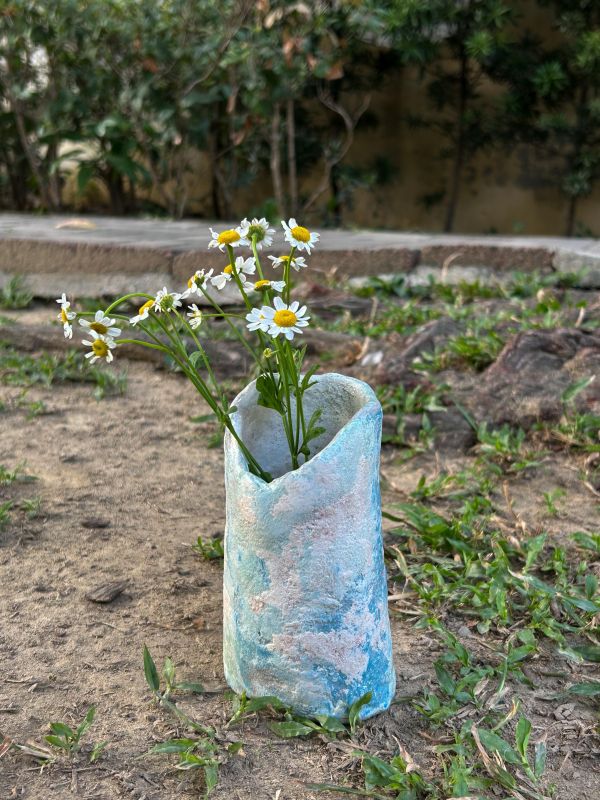潮痕霧島斜口瓶 水泥,花器,花,鮮花,花瓶