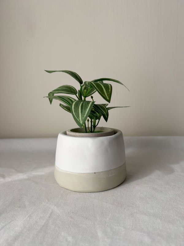 布丁盆 (3吋) 手作,水泥,盆器,植栽,多肉,植物,盆栽,居家裝飾,水泥盆器