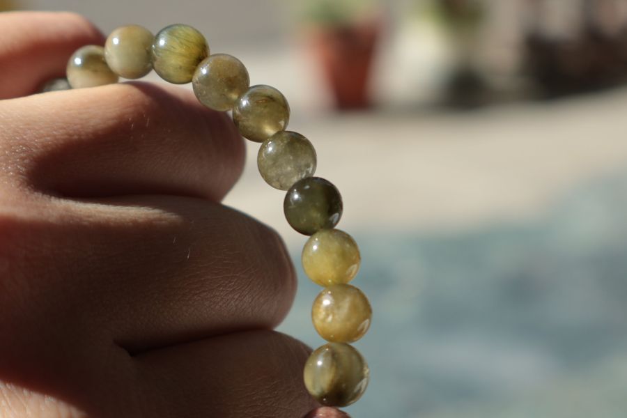 綠麟灰混搭手串 