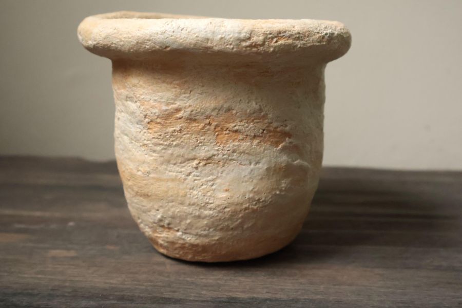 大地系列 斑駁橘黃 手作,水泥,盆器,植栽,多肉,植物,盆栽,居家裝飾,水泥盆器