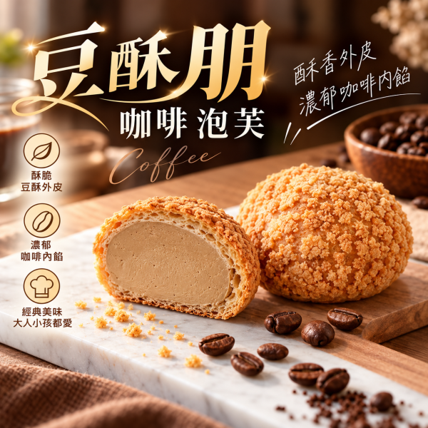 豆酥朋 經典泡芙 每包20顆   (原味) (巧克力) (咖啡) 