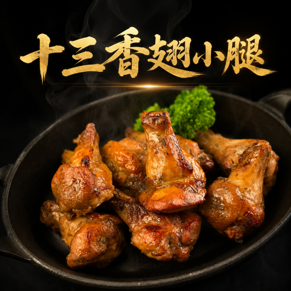 (限時買一送一) 十三香熟烤翅小腿  180克/包（4支） 