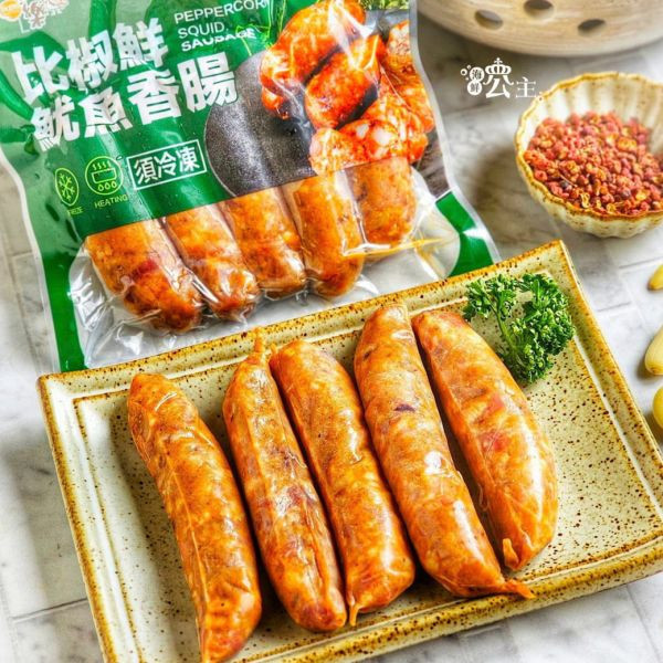 海味魷魚香腸 (花椒風味)  每包5條入/300g 
