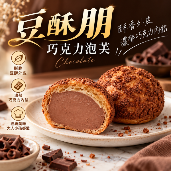 豆酥朋 經典泡芙 每包20顆   (原味) (巧克力) (咖啡) 