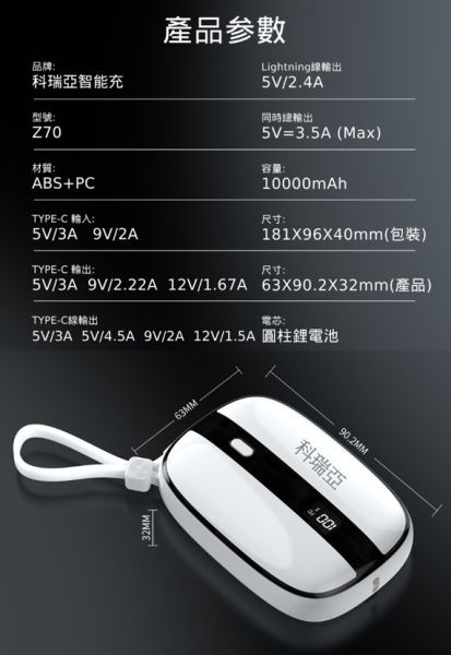 PD 22.5W超級快充行動電源 10000mAh 行動電源
蘋果快充行動電源
華為快充行動電源
無線充電行動電源
PD 20W 行動電源
22.5W 超級快充行動電源
Type-C & Lightning 雙輸出
便攜式行動電源推薦
多功能行動電源