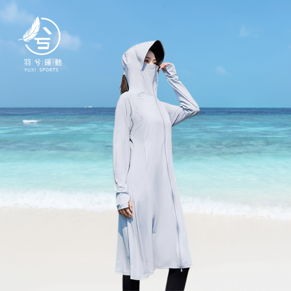 時尚長款防曬外套 