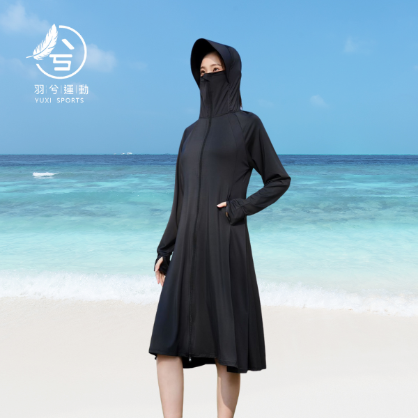 時尚長款防曬外套 