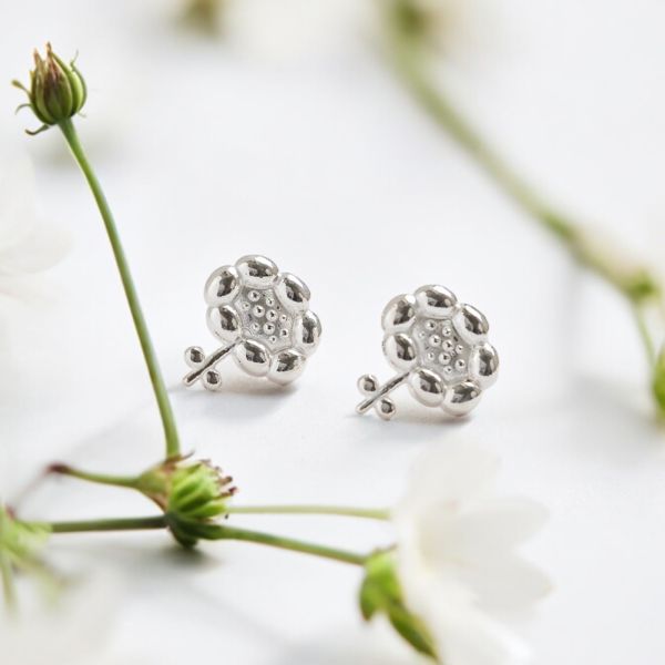 雲朵花花耳環 夢想、浪漫、雲朵、925純銀、手工飾品、客製化生日禮物、女生、飾品