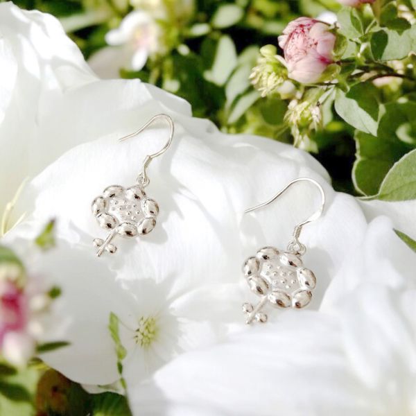 雲朵花花耳環 夢想、浪漫、雲朵、925純銀、手工飾品、客製化生日禮物、女生、飾品